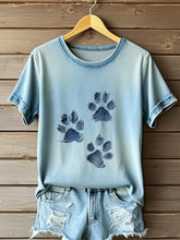 T-shirt Denim Paw Femme
